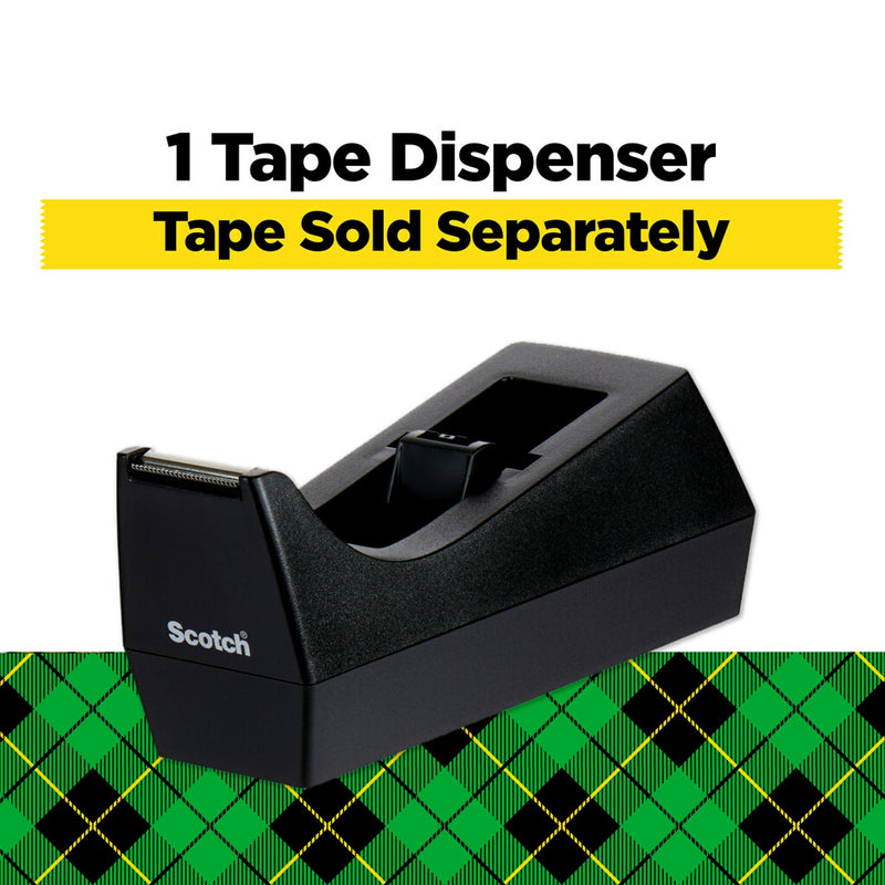 Scotch Desktop Dispenser, 2.7", 1" Core, Black (MMMC38BK)