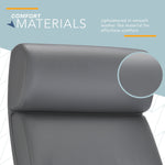 Click365 Classic Ergonomic Bonded Leather Executive Big & Tall Chair, 350 lb. Capacity, Gray (CCHR10023D)
