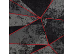 Anji Mountain Rug'd Cracked Ice Carpet & Hard Floor Chair Mat, 36" x 48", Gray/Red (AMB9103)