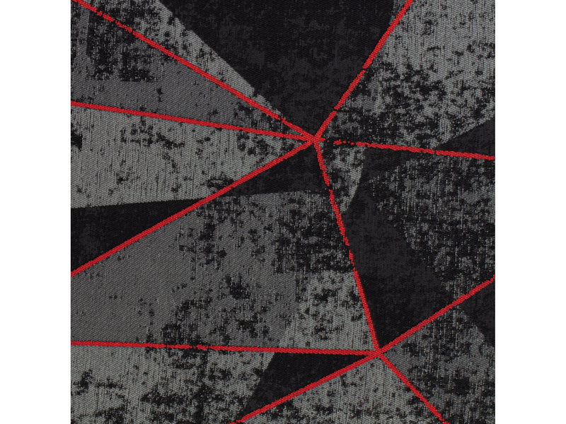 Anji Mountain Rug'd Cracked Ice Carpet & Hard Floor Chair Mat, 36" x 48", Gray/Red (AMB9103)