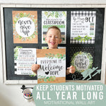 Hadley Designs 14" x 11" Boho Farmhouse Growth Mindset Classroom Decor Posters, 9/Set (HDDX004A2EQMD)