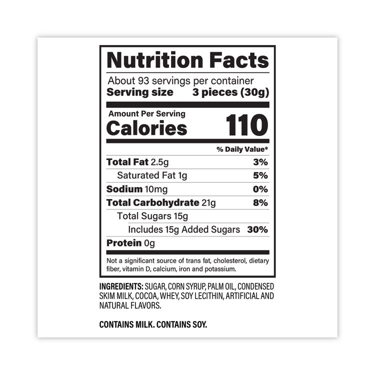 Tub, Approximately 280 Individually Wrapped Rolls, 6.75 lb Tub