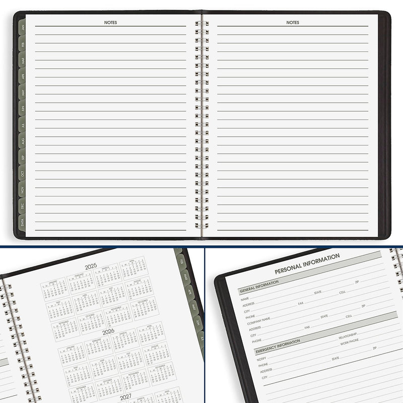 2026 AT-A-GLANCE Recycled 7" x 8.75" Monthly Planner, Faux Leather Cover, Black (70-120G-05-26)