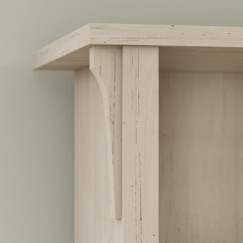 Bush Furniture Salinas Entryway Storage Set with Hall Tree, Shoe Bench and Accent Cabinet, Antique White (SAL008AW)