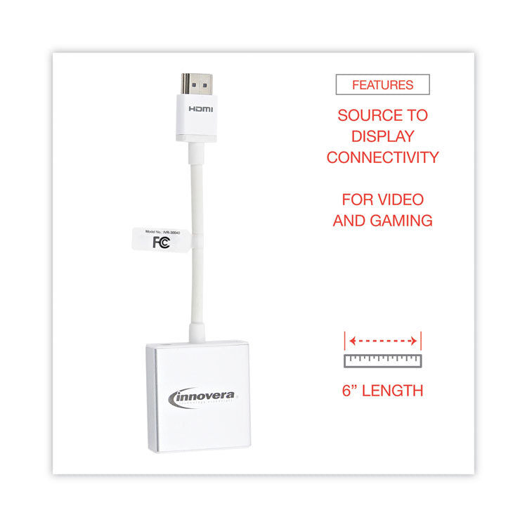 Hdmi To Svga Adapter, 6", White