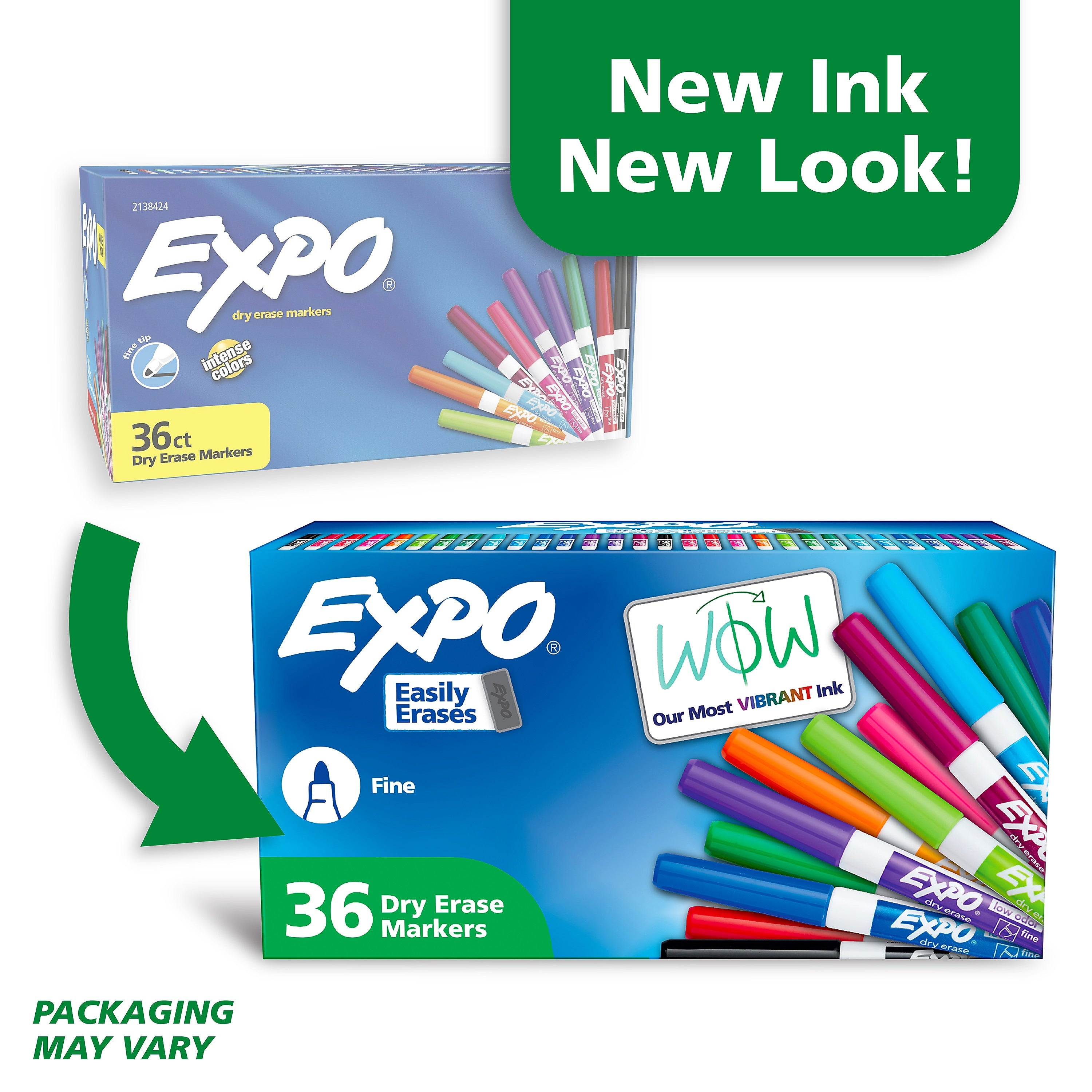 Expo Dry Erase Markers, Fine Tip, Assorted Colors, 36/Pack (2138424)