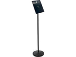 Azar Sign Holder, 9.75" x 46.5", Freestanding, Black, Plastic (300356-BLK)