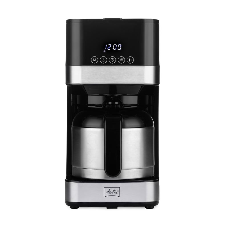 Melitta Aroma Tocco 8-Cups Automatic Drip Coffee Maker, Black/Stainless Steel (MCM010PULBK1)
