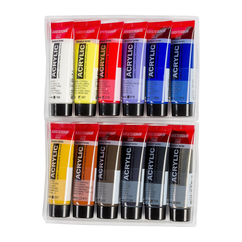 Amsterdam Urban Landscape Acrylic Paint, Assorted Colors, 12/Pack (AMS17820603)