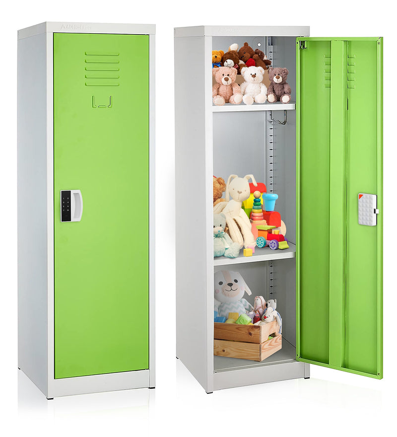AdirOffice 48"H Single Tier Green Storage Locker (ADI629-01-GRN-DL)