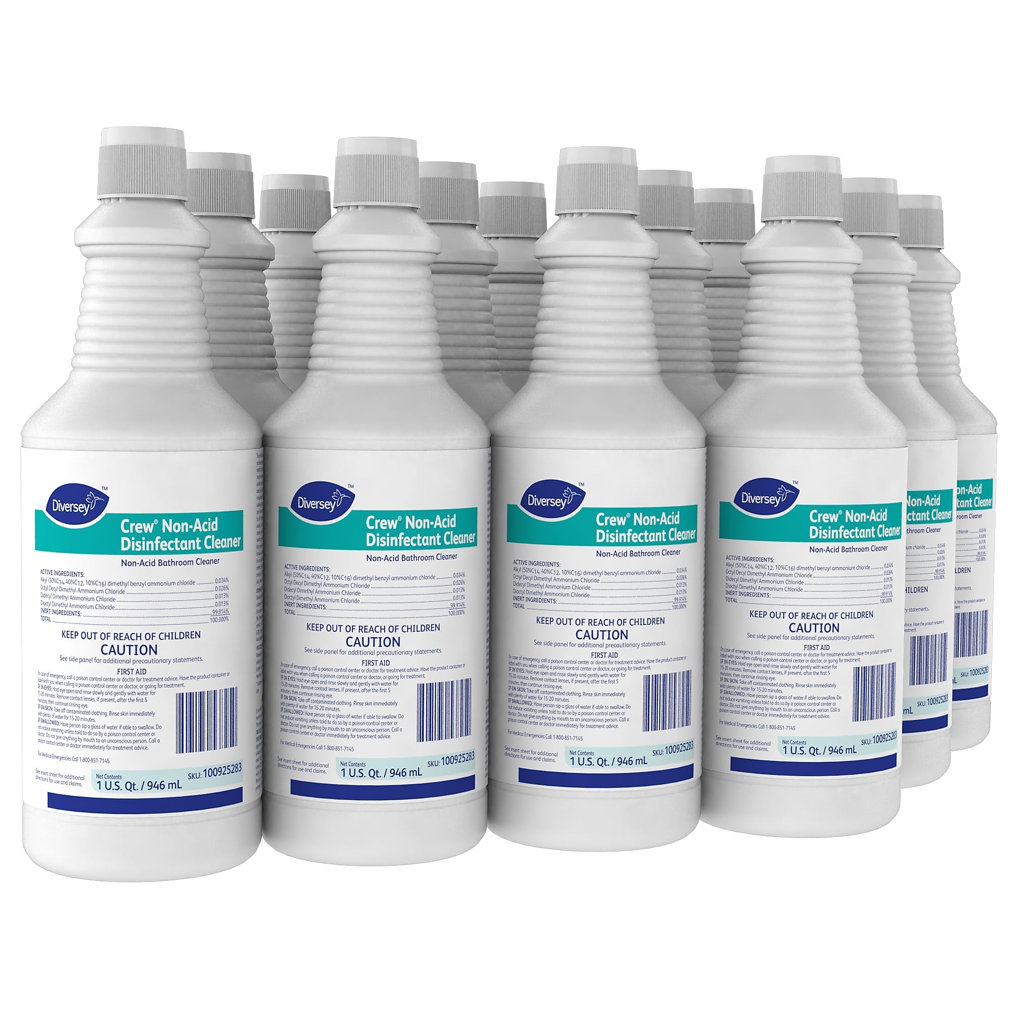 Crew Non-Acid Disinfectant All-Purpose Cleaner, Floral Fresh, 32 Oz., 12/Carton (100925283)