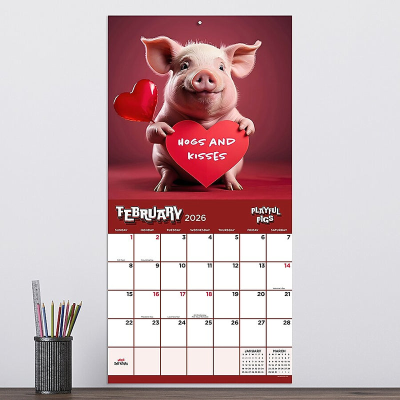 2026 TF Publishing Playful Pigs 12" x 12" Monthly Wall Calendar (26-1023)