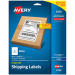 Avery TrueBlock Inkjet Shipping Labels, 5.5" x 8.5", Matte White, 50 Labels/Pack (8126)