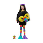 Mattel Barbie Cutie Reveal Jungle Series Doll, Toucan Plush Costume, 4/Pack (HKR00)