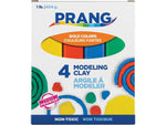 Dixon Prang Modeling Clay, Assorted Colors, 4/Pack, 12 Packs/Carton (X00740CT)