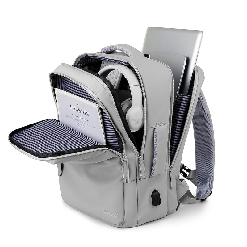 SaharaCase Multi-Compartment 16" Nylon Laptop Bag, Cool Gray (LT00100)