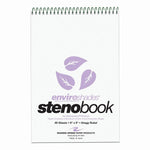 Roaring Spring Enviroshades Steno Notebook, 6" x 9", 80 Sheets/Pad, Gregg Ruled, Recycled Orchid Paper, 4 Bks/Pk (12264)