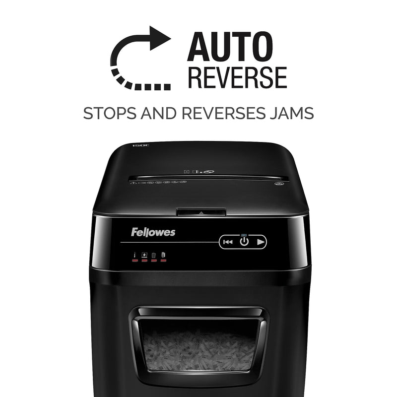 Fellowes AutoMax 150C Hands Free Cross-Cut Commercial Shredder (4680001)