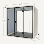 FlexiSpot WorkCube Series Sound Absorbing 4 Person Privacy Booth, White (P4FW-KIT)