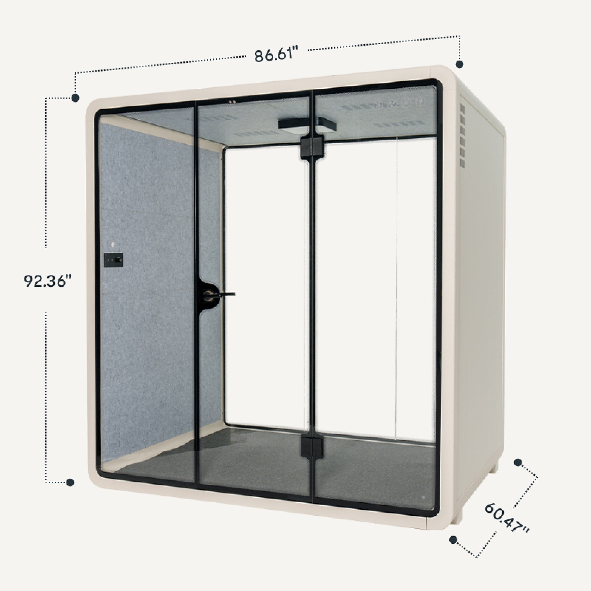 FlexiSpot WorkCube Series Sound Absorbing 4 Person Privacy Booth, White (P4FW-KIT)