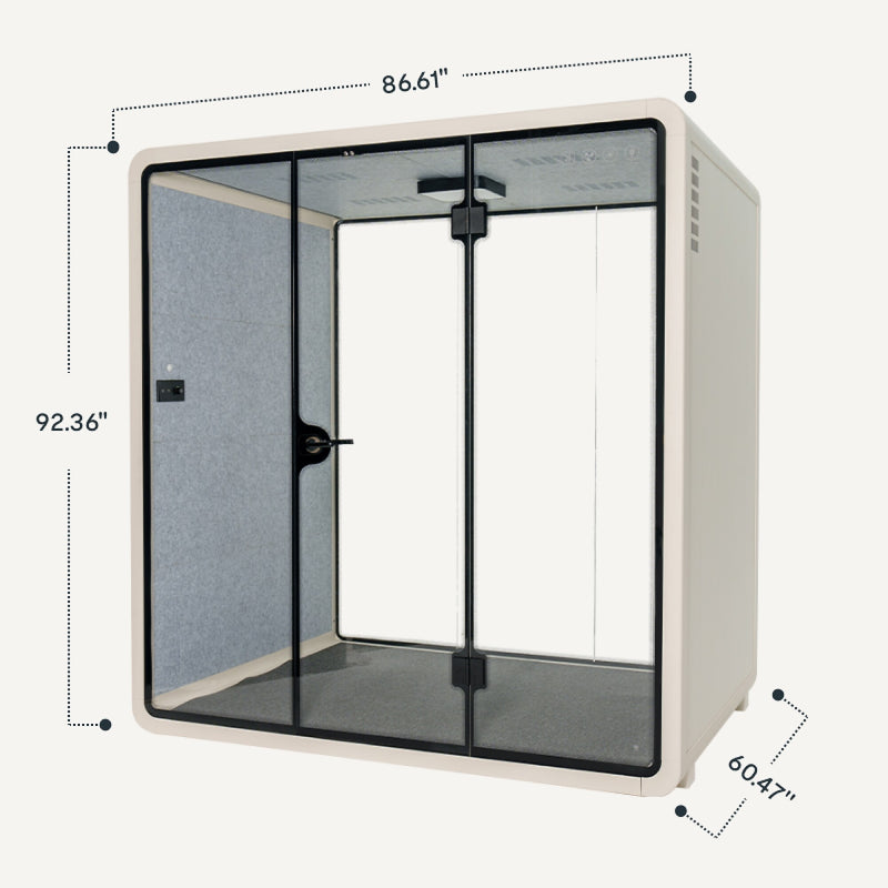 FlexiSpot WorkCube Series Sound Absorbing 4 Person Privacy Booth, White (P4FW-KIT)