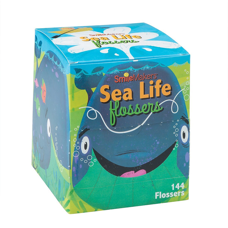 SmileMakers SmileCare Dental Floss, Sea Life Flosser, 1/Pack, 144 Pack/Carton (DEN642)