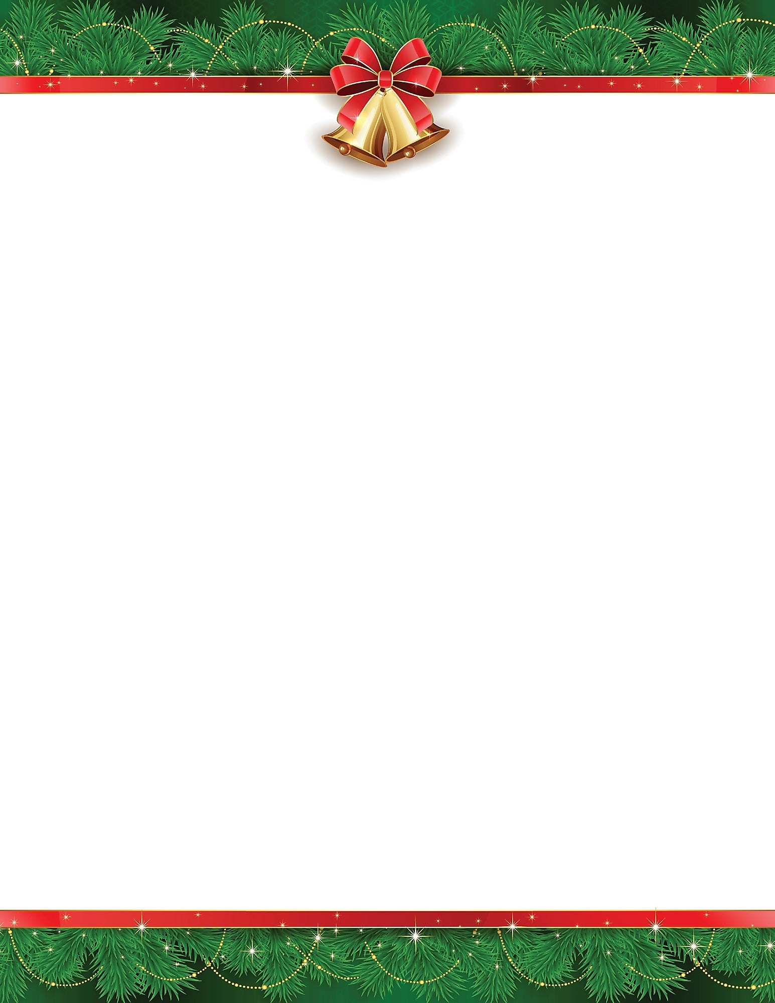 Great Papers! Holiday Stationery Letterhead Holiday Bells , Multicolor, 50 sheets (2024029)