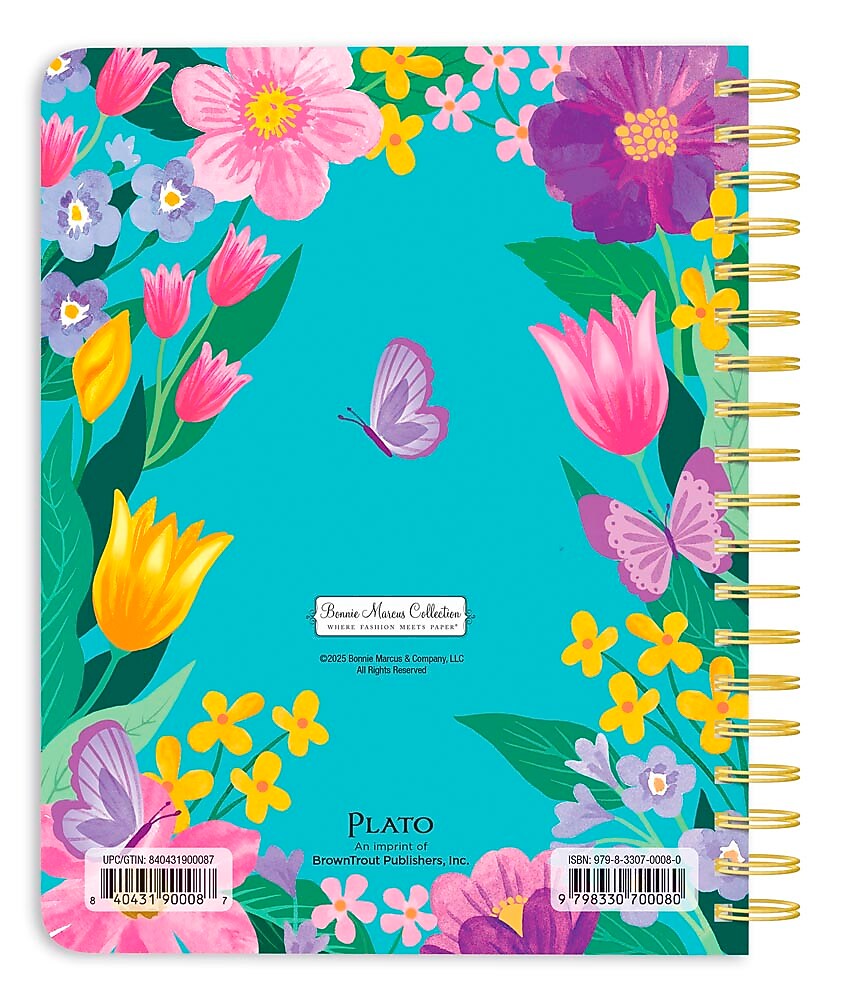 2025-2026 Plato Bonnie Marcus 6" x 7.75" Academic Year Weekly Planner, Multicolored (9798330700080)
