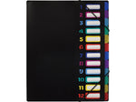 Better Office 24-Pocket Expanding File Folder, Black (59601)