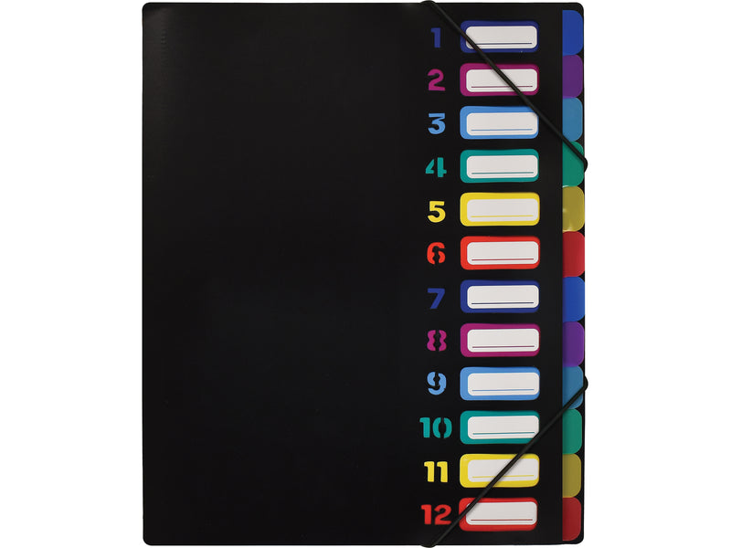 Better Office 24-Pocket Expanding File Folder, Black (59601)