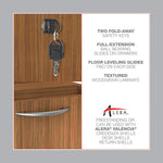 Alera Valencia Series Full Pedestal File, Left/Right, 3-Drawer: Box/Box/File, Legal/Letter, Modern Walnut,15.63 x 20.5 x 28.5