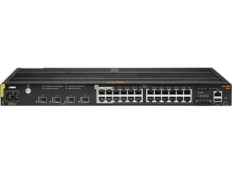 Aruba CX 4100i 24-Port Gigabit Ethernet Unmanaged Switch, Black (JL818A#ABA)