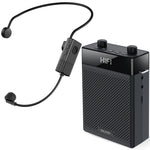 Delton A566 Bluetooth Voice Amplifier with Wireless Headset, Portable Amplifier with Microphone, Black (DVA566)