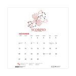 Recycled Academic Zodiac Wall Calendar, 11 x 14, Multicolor Sheets, 12-Month (Aug to July): 2025 to 2026