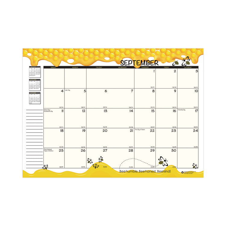 Recycled Academic Honeycomb Planner, Honeycomb Artwork, 10 x 7, Multicolor Cover, 12-Month (Aug to July): 2025 to 2026