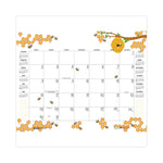 Academic Year Recycled Honeycomb Desk Pad Calendar, 22 x 17, White/Multicolor Sheets, 12-Month (Aug to July): 2025 to 2026