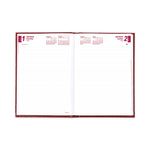 Daily/Monthly Planner, 8.25 x 5.75, Red Cover, 12-Month (Jan to Dec): 2025
