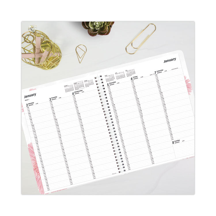 Essential Collection Weekly Appointment Book, Columnar, Daisy Artwork, 11 x 8.5, Multicolor Cover, 12-Month (Jan-Dec): 2025