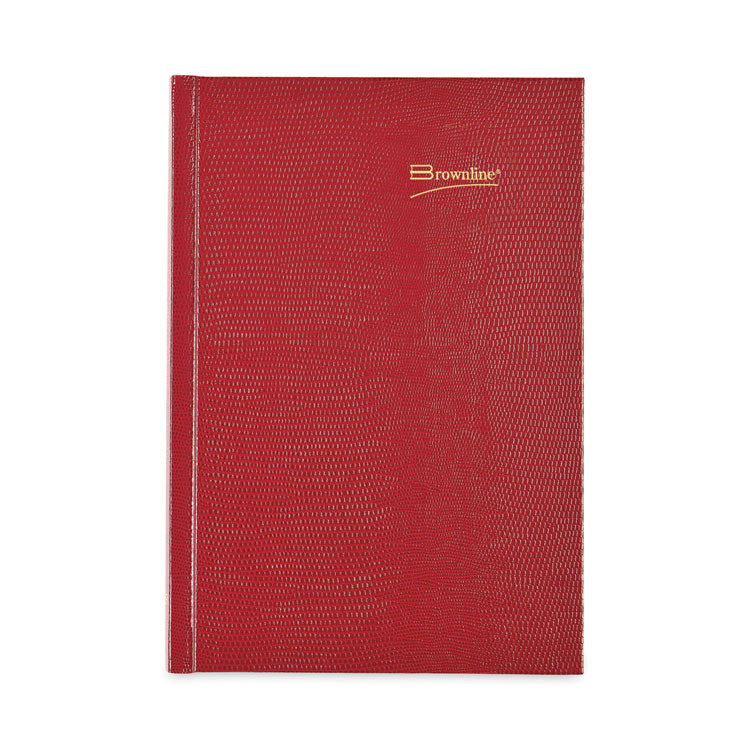 Daily/Monthly Planner, 8.25 x 5.75, Red Cover, 12-Month (Jan to Dec): 2025