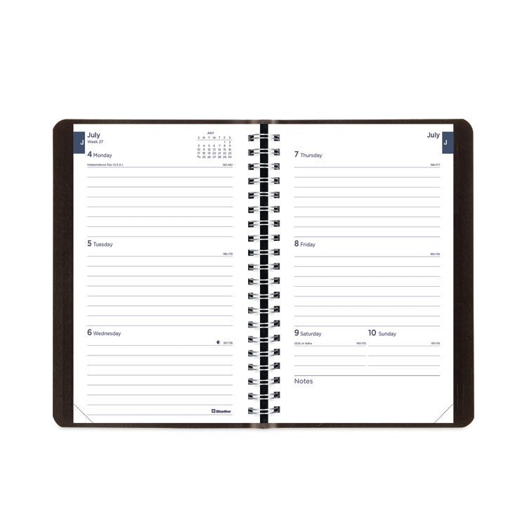 Academic Weekly/Monthly Planner, 8 x 5, Black Cover, 13-Month: July 2025 to Aug 2026