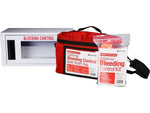 First Aid Only Bleeding Control Cabinet with Multiple Victim Bag, California AB2260, with Alarm (91521)