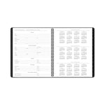 Contemporary Lite Monthly Planner, 11 x 9, Black Cover, 12-Month (Jan to Dec): 2025