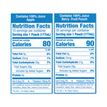 100% Juice Pouches Variety Pack, 6 oz, 40 Pouches/Carton