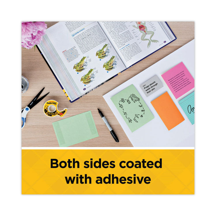 Double-Sided Permanent Tape In Handheld Dispenser, 1" Core, 0.5" X 20.83 Ft, Clear