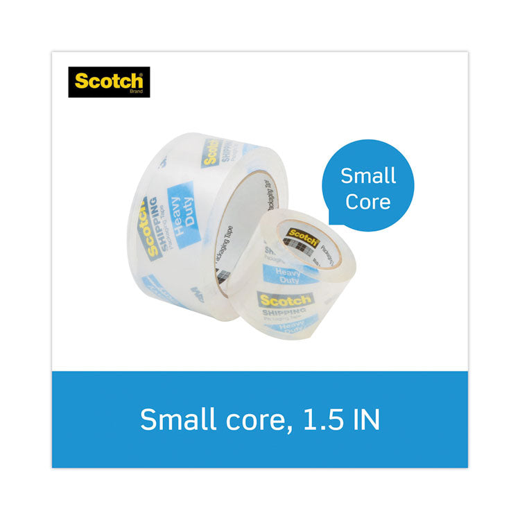 3850 Heavy-Duty Packaging Tape With Dispenser, 1.5" Core, 1.88" X 66.66 Ft, Clear
