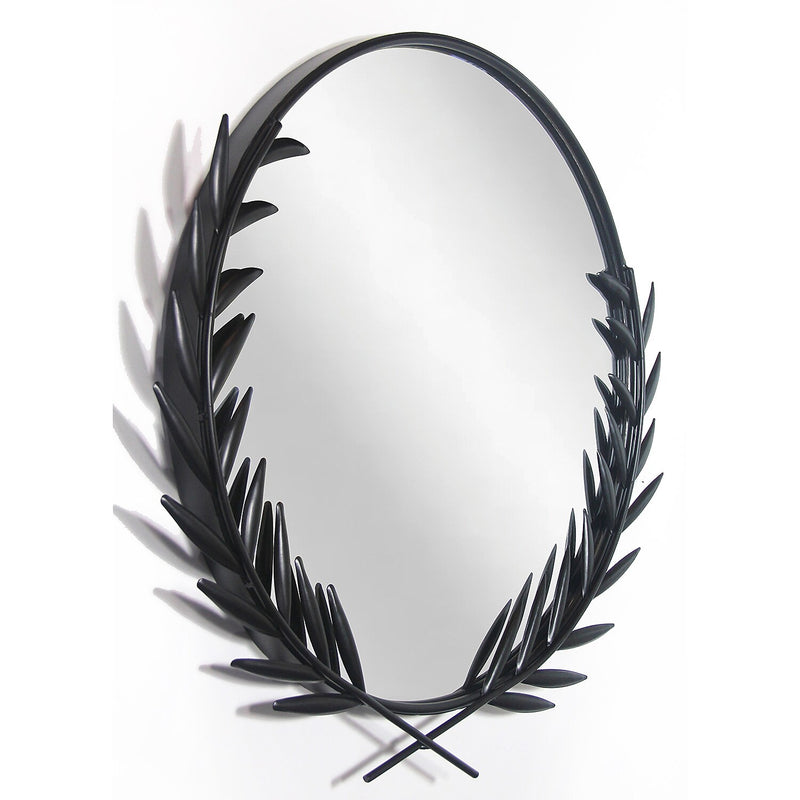 Infinity Instruments Emperor Metal Wall Mirror, 22" (20007BK)