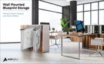 AdirOffice Steel Hanging Wall File, For Blueprint & Large-Format Files, Gray (617-KIT1)