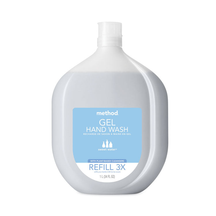 Gel Hand Wash Refill Tub, Sweetwater Scent, 34 oz, 4/Carton
