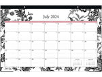 2024-2025 Blue Sky Analeis 17" x 11" Academic Monthly Desk Pad Calendar, Black/White (130617-A25)