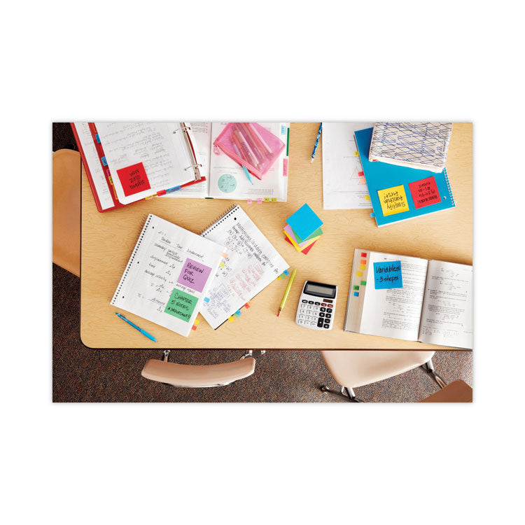 Pads in Playful Primary Collection Colors, 3" x 3", 90 Sheets/Pad, 5 Pads/Pack